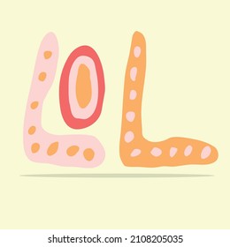 Lol. laughing out loud Vector illustration