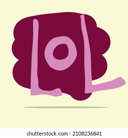 Lol. laughing out loud Vector illustration