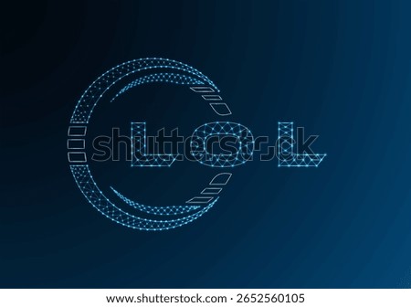 LOL low poly letter logo vector design. LOL lower poly logo design. Low poly logo.