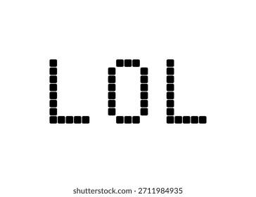 LOL, fuente de Vector digital de píxeles
Palabra de fuente del Vector en un fondo blanco