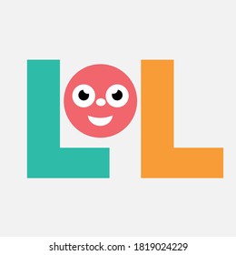 LOL text design, LOL, funny quotes and typography illustration and vector, lol happiest quotes ever, quotes with cartoon	