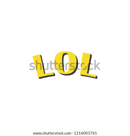 Lol, yellow sticker icon. Element of photo stickers icon for mobile concept and web apps. Sticker Lol, yellow icon can be used for web and mobile