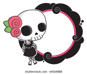 Lola. Little Lady Grimm. Cool Gothic vector style / Graphic elements.