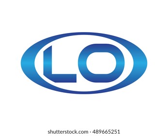 LO-letter abbreviations blue oval logo