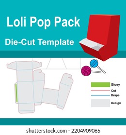 Loli Pop Box with Die-Cut Template