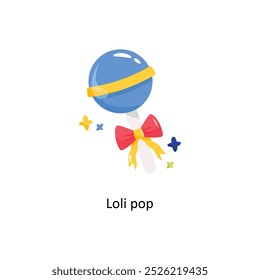 Loli pop doodle vector outline Sticker. EPS 10 file