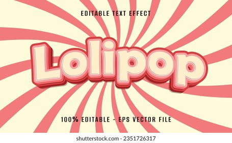 lolipop 3D-Texteffekt-Design