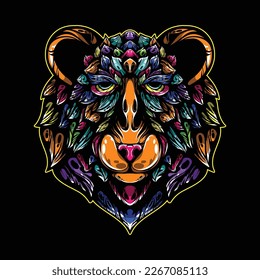 lolipop colorful decorative bear pattern mascot