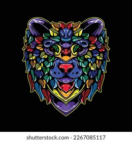 lolipop colorful decorative bear pattern mascot
