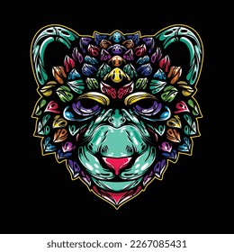 lolipop colorful decorative bear pattern mascot