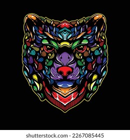 lolipop colorful decorative bear pattern mascot