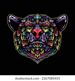 mascota de estampado de oso decorativo de color lolipop