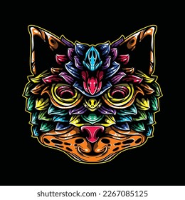 lolipop colorful decorative cat pattern mascot