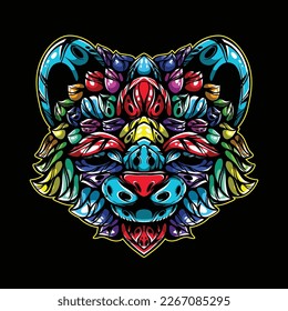 lolipop colorful decorative cat pattern mascot