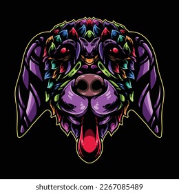 lolipop colorido patrón de perro de mascota