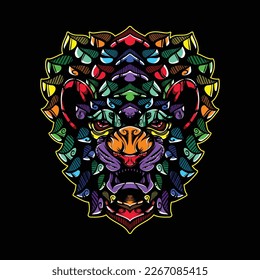 lolipop colorful decorative lion pattern mascot