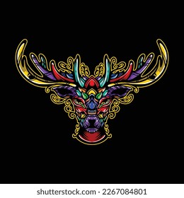 lolipop colorful decorative reindeer pattern mascot