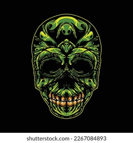 lolipop colorful decorative skull pattern mascot