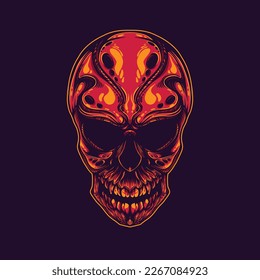 lolipop colorful decorative skull pattern mascot