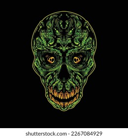 lolipop colorful decorative skull pattern mascot
