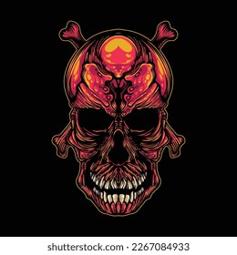 lolipop colorful decorative skull pattern mascot