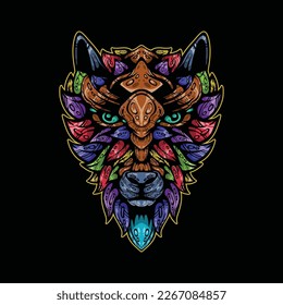 lolipop bunt dekorative Wolfsmuster Maskottchen