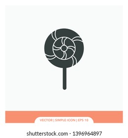 Lolipop Flat Icon Vector Illustration