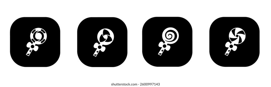 Lolipop icon in flat. Lolipop icon design. Stock vector.