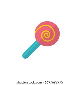 lolipop Symbol Vektorillustration Illustration flaches Design. einzeln auf weißem Hintergrund