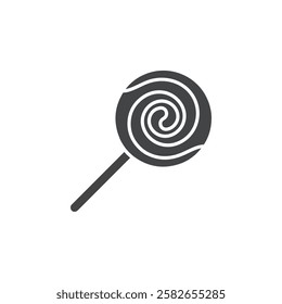lolipop icon vector symbol black and white