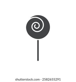 lolipop icon vector symbol black and white