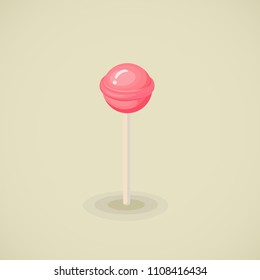 Lolipop illustration - 3d vector icon.