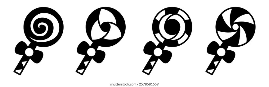 Lolipop illustration. Lolipop icon vector set. Design for business. Stock vector.