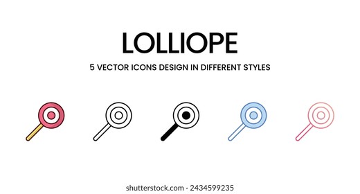 Lolliope icons. Suitable for Web Page, Mobile App, UI, UX and GUI design.