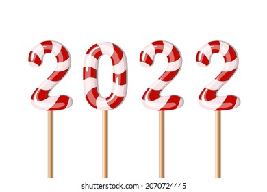 lollipop 2022, new year 2022, vector