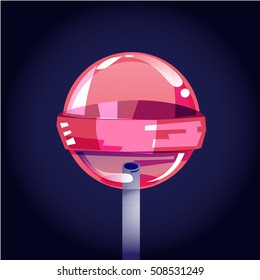 lollipop ball. sweet concept - vector illustration