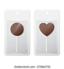 Lollipop Blister : Plastic Packaging : Vector Illustration