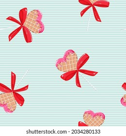 lollipop with bow sweet teen pattern, back to school student design 