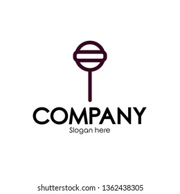 lollipop candi logo vector icon