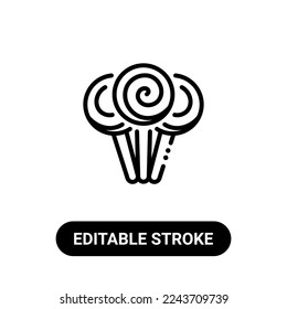 lollipop candies icon editable stroke. vector illustration