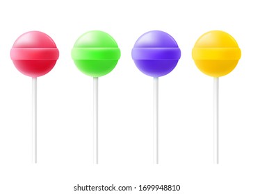 Lollipop On Stick Isolated On Transparent Stock Vector (Royalty Free ...