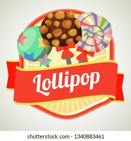 lollipop candy cane badge