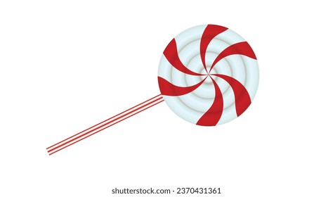 lollipop candy cane isolated on white background