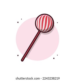 Lollipop candy cartoon icon illustration.