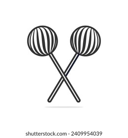 Lollipop candy cartoon icon illustration.