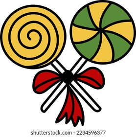 Lollipop candy clipart vector design