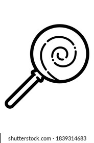 Lollipop Candy Flat Icon Isolated On White Background