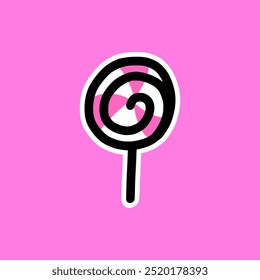 Lollipop Candy Hand drawn Vector Illustration