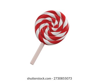 Ícone de doce pirulito conceito de renderização 3d de doces deliciosa ícone pirulito ilustração vetorial