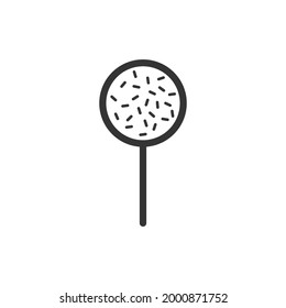 Plantilla gráfica de diseño de icono de golosinas de Lollipop aislada